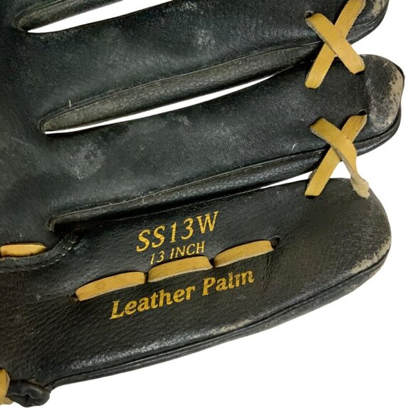 Rawlings 13 inch Black Leather Baseball Glove SS13W Basket-Web Right-Hand Throw - Picture 4 of 7